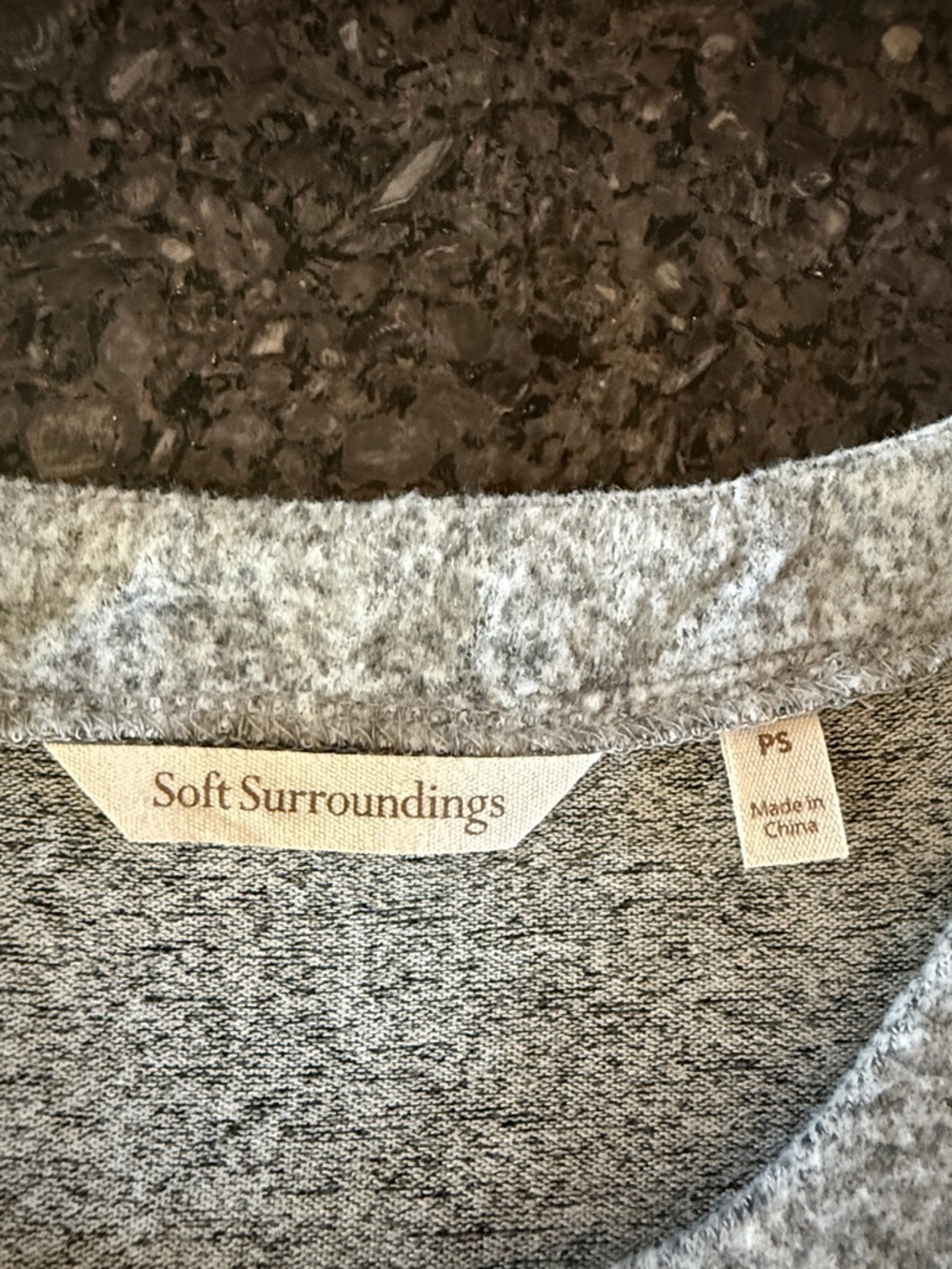 Soft Surroundings Gray Easy Living Soft Knit Drawstring Waist Sweater Dress - Picture 7 of 8